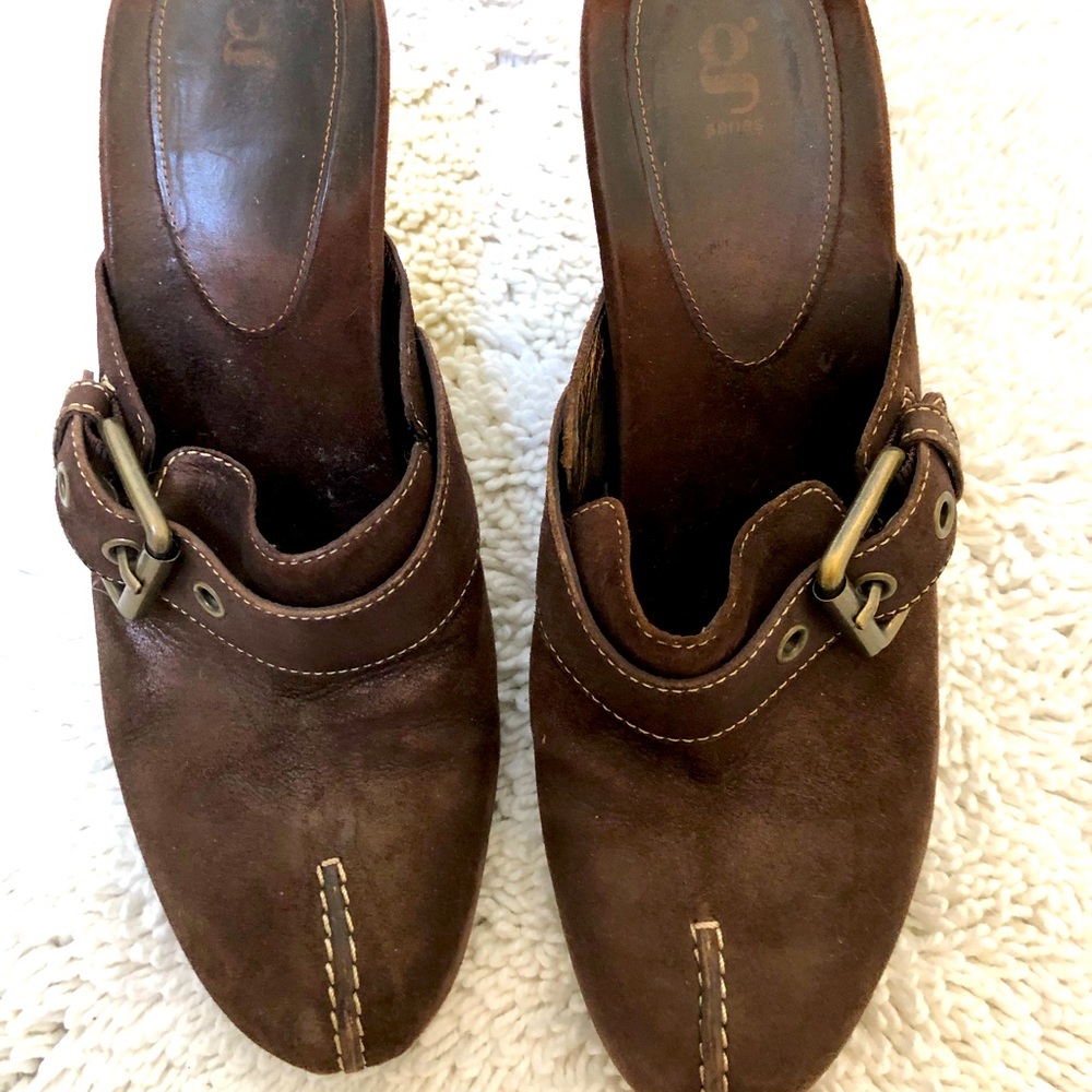Mule heel leather upper great shape size 10b